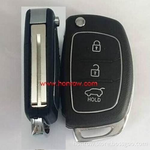 Honrow new arrived 3 button flip remote key blank for Hyunda with Toy40 Blade